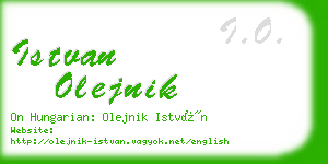 istvan olejnik business card